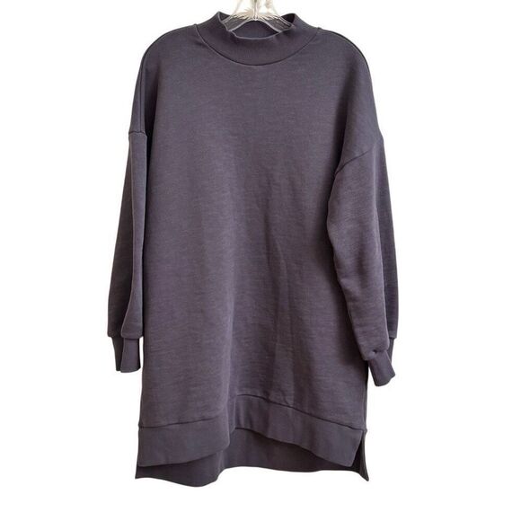 Sweaty Betty Urban Gray Organic Cotton One & Done Sweatshirt Dress Size 8-10 - Picture 1 of 5